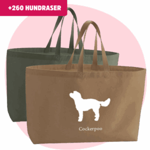 Oversized bag med hundras – Personlig med egen text