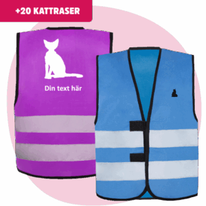 Reflexväst för kattägare - personlig med kattras