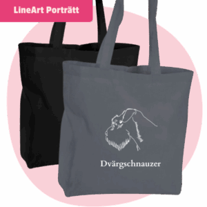 Maxi bag med hundras - Line Art
