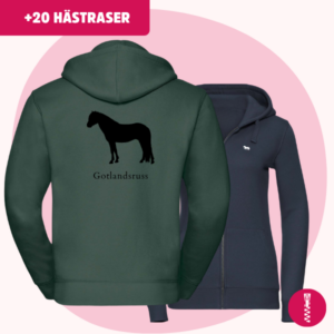 Ziphoodie för hästägare - Personlig med hästras