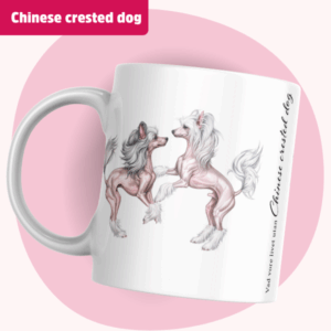 Chinese crested dog mugg - Vad vore livet utan... | Vit