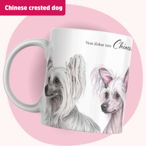 Chinese crested dog mugg - Vem älskar inte... | Vit