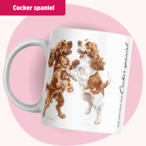 Cocker Spaniel Mugg - Vad vore livet utan... | Brun & vit