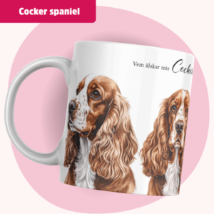 Cocker Spaniel Mugg - Vem älskar inte... | Brun & vit