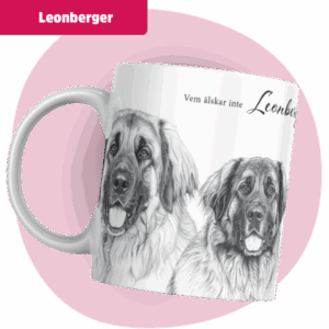 Leonberger mugg - Vem älskar inte... | Grå design
