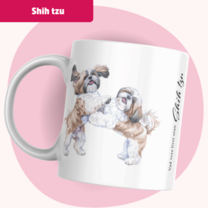 Shih tzu mugg - Vad vore livet utan... | Brun & vit