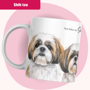 Shih tzu mugg - Vem älskar inte... | Brun & vit