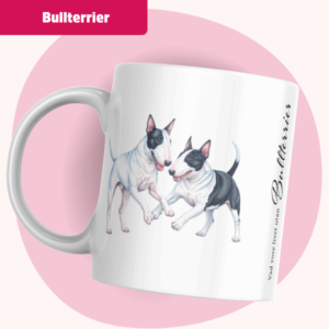 Bullterrier mugg – Vad vore livet utan... | Svart & vit