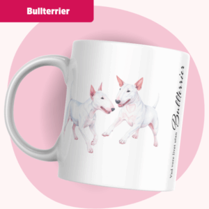 Bullterrier mugg – Vad vore livet utan... | Vit