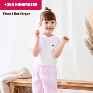 Barnpyjamas i jersey – personlig med hundras