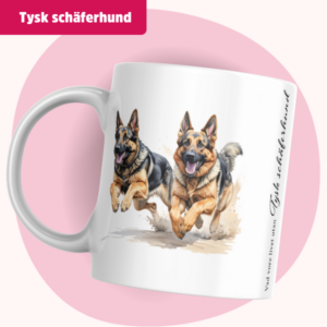Tysk schäferhund Mugg – Vad vore livet utan Tysk schäferhund, brun & svart