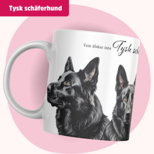 Tysk schäferhund Mugg – Vem älskar inte Tysk schäferhund, svart