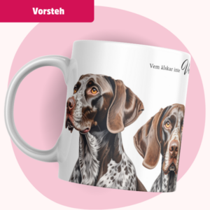 Vorsteh Mugg – Vem älskar inte Vorsteh, korthårig - Brun & vit