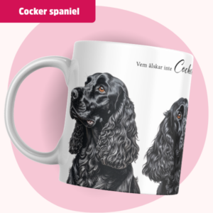 Cocker Spaniel Mugg - Vem älskar inte... | Svart