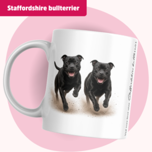 Staffordshire bullterrier Mugg - Vad vore livet utan... | Svart