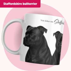 Staffordshire bullterrier Mugg - Vem älskar inte... | Svart