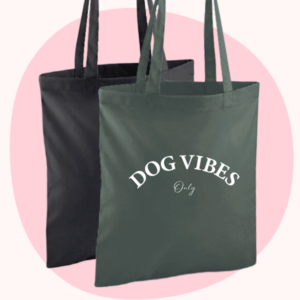 Tygkasse med hundras - Dog vibes only